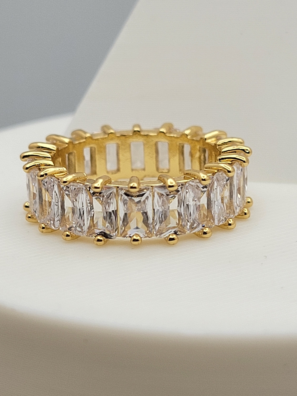 Gold-Tone Clear Crystal Eternity Band - Women's Jewelry